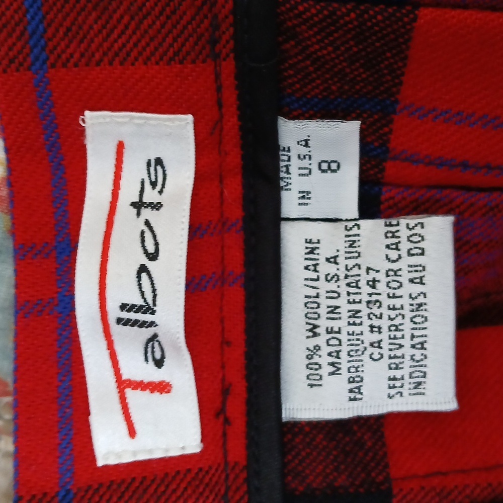 Vintage Talbots Wool Plaid Kilt Skirt Size 8 - Picture 6 of 6
